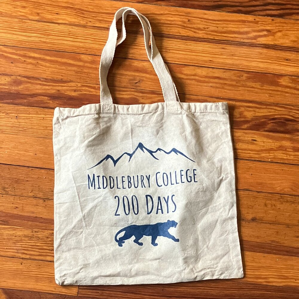 Rare Middlebury College "200 Days" Senior Tradition Tote Bag - Vermont Panther